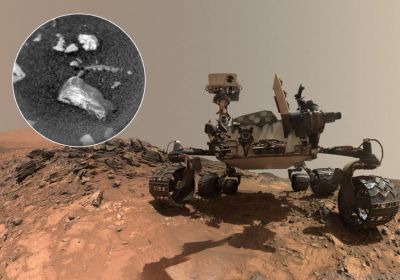 Překvapení z Marsu: Robot Curiosity objevil zvláštně lesklý kámen