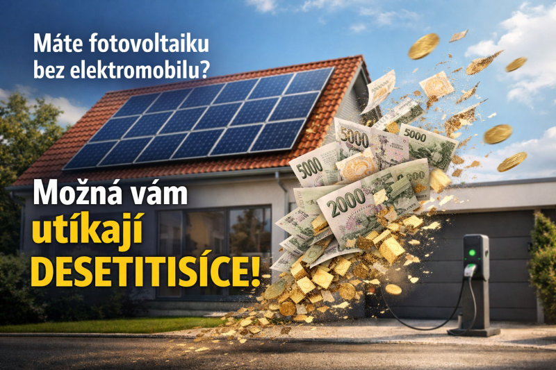 Máte fotovoltaiku bez elektromobilu? Možná vám utíkají desetitisíce korun ročně