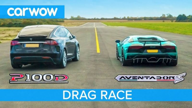 Video: Model X versus Aventador