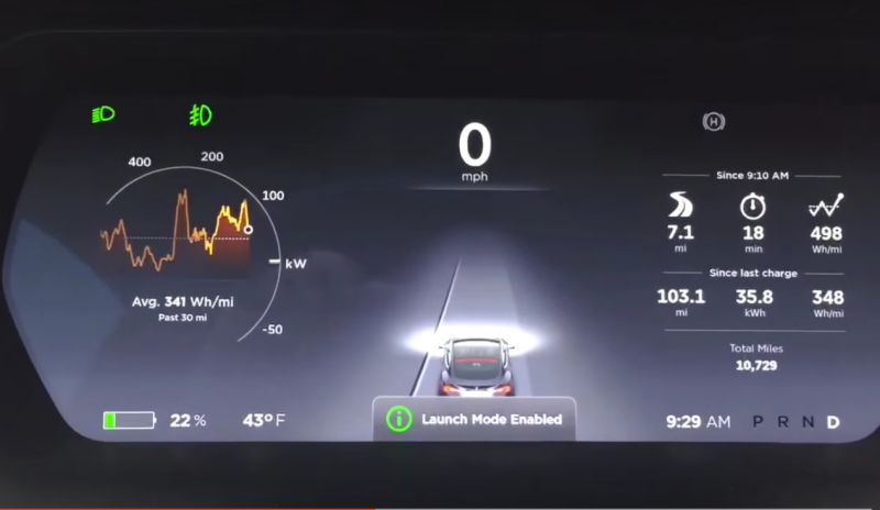 VIDEO: Tesla Model S představila firmware 7.0 Launch Mode